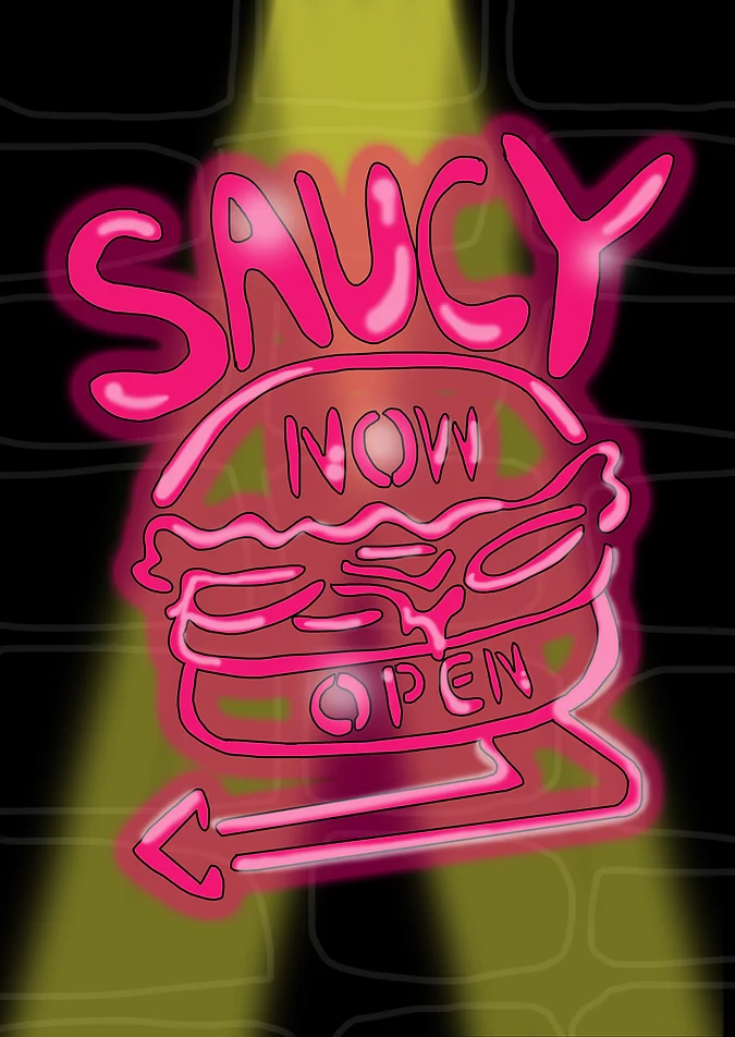 saucy sign