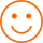 Ícono smiley Naranja