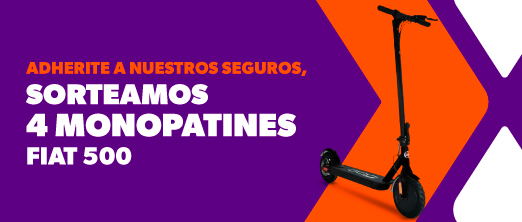 Adherite a nuestros seguros, sorteamos 4 monopatines fiat 500