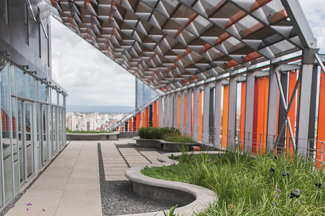 Patio de casa Naranja
