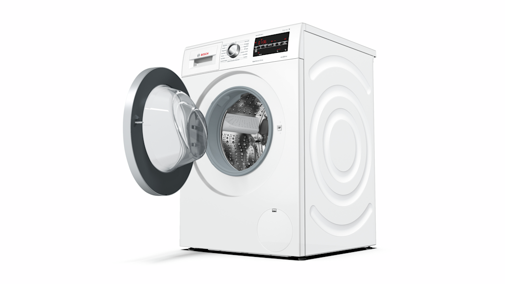 Bosch Waschmaschine geschlossen von der Seite