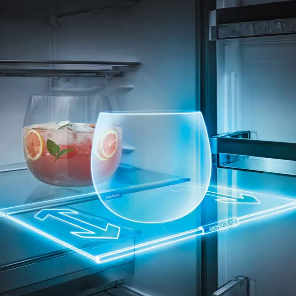 Siemens Kühlkombi easyAccess bewegliche Glasablage