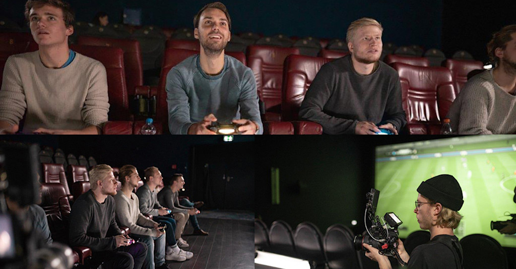 Jungs zocken im Kino