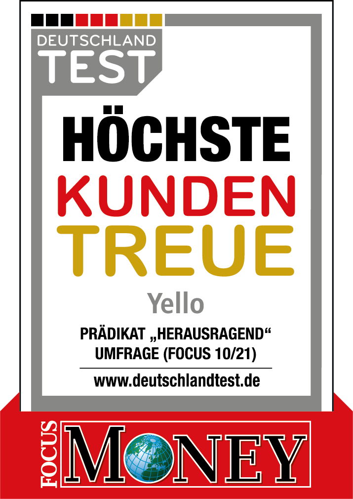 Höchste Kundentreue: Yello ist "Herausragend"