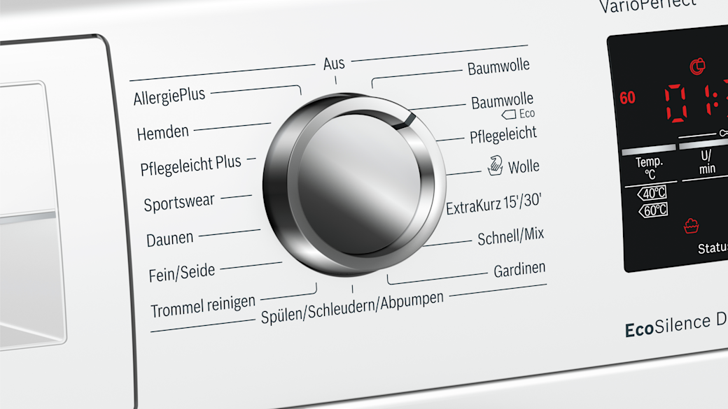 Bosch Waschmaschine Anzeige Waschprogramm