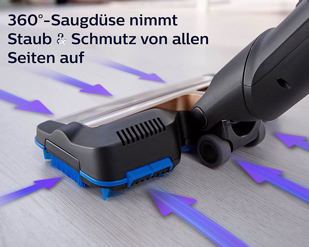 Philips Akkusauger SpeedPro 360 Grad Saugdüse