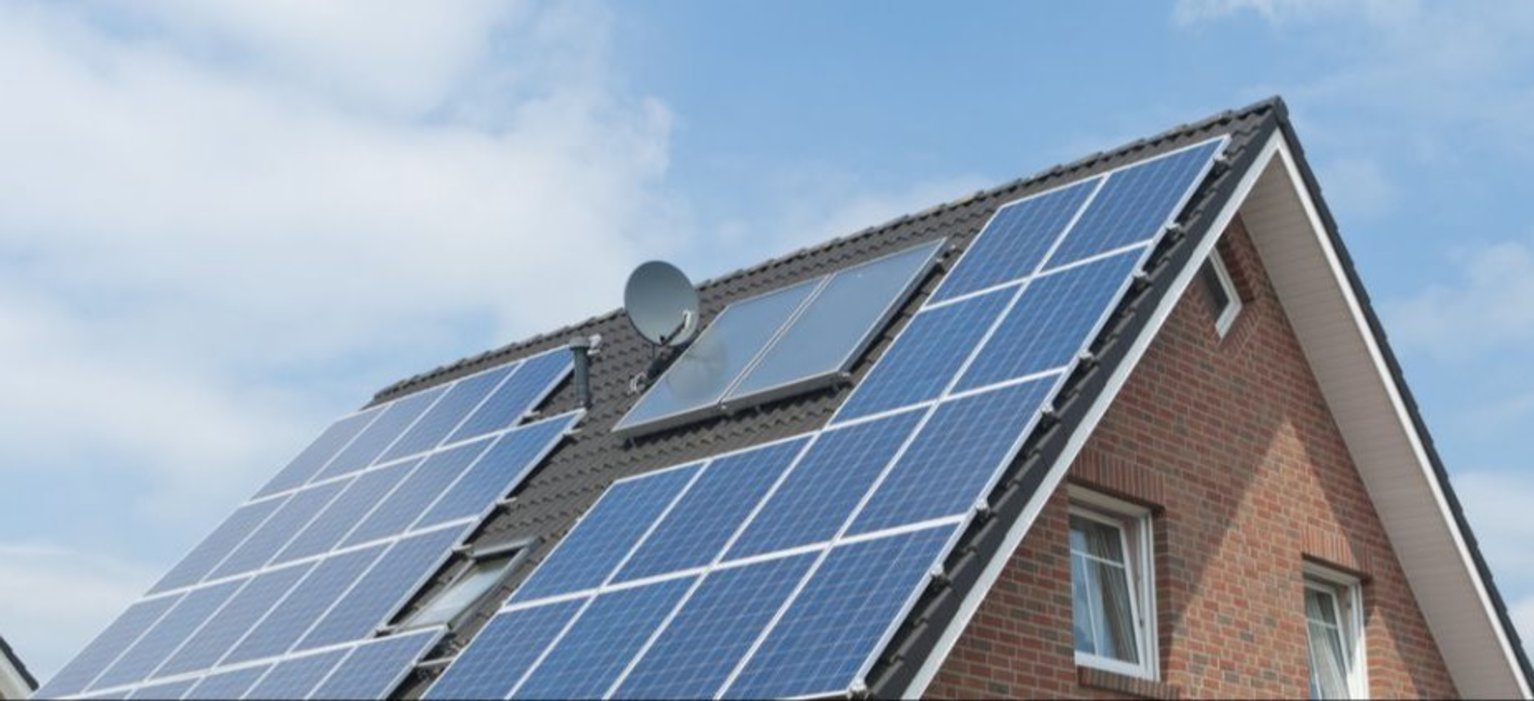 Förderung von Photovoltaik.