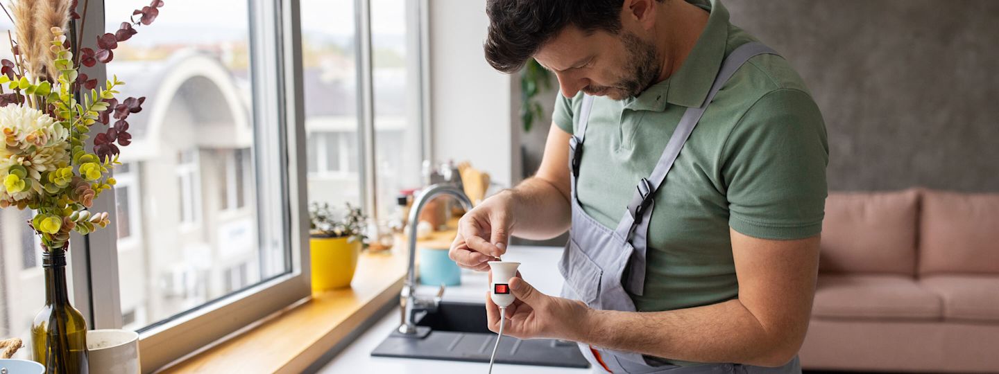 Du brauchst kein Experte sein, um den Stromkreis zu verstehen Ein Mann repariert Stecker an der Glühbirne