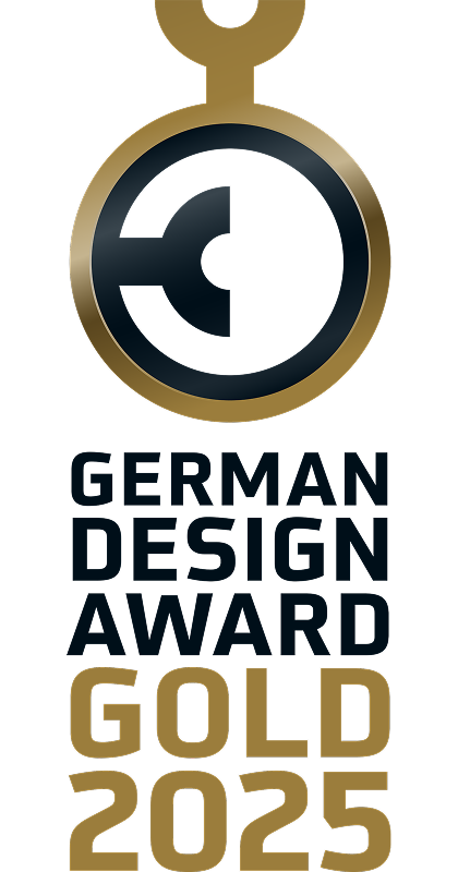 German Design Award 2025 Yello App Siegel German Design Award 2025 in Gold für die Yello App