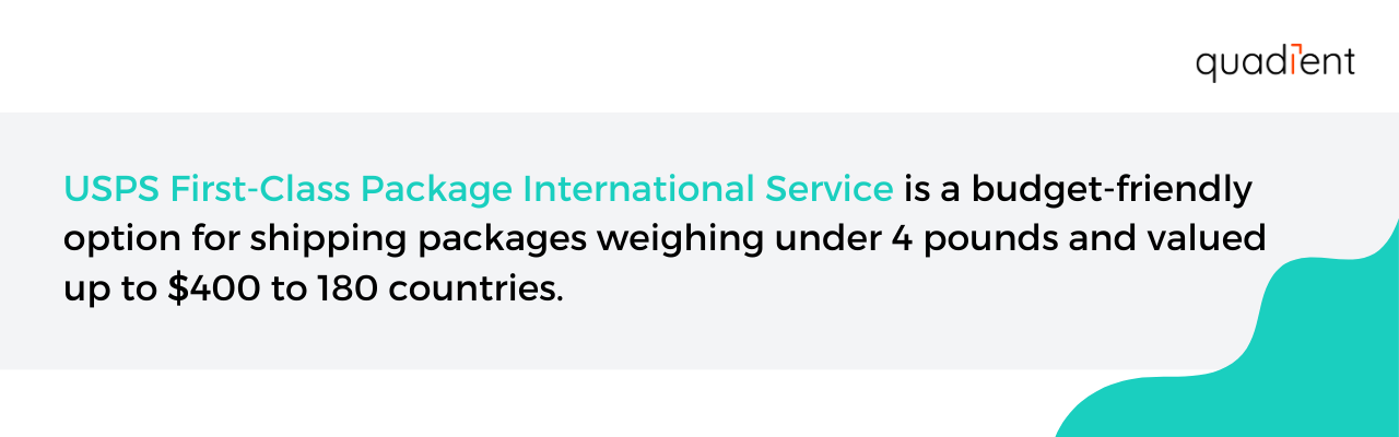 USPS First-Class Mail Package International Service