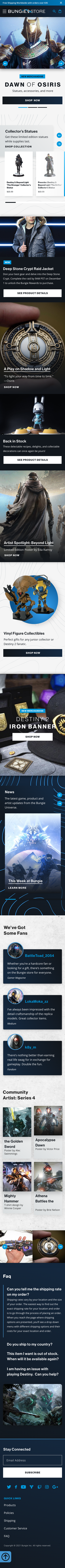 Bungie Homepage Mobile