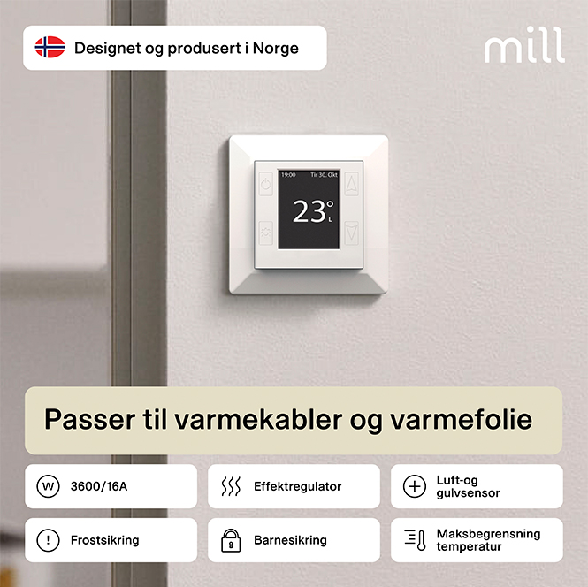 Onntime artikkelbilde Mill Smart-WiFi-gulvtermostat 2