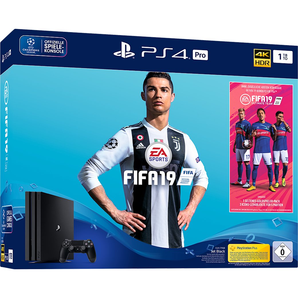 SONY PlayStation 4 Pro (1 TB) mit FIFA 19