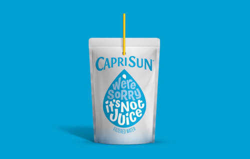 Capri Sun drink pouch containing water