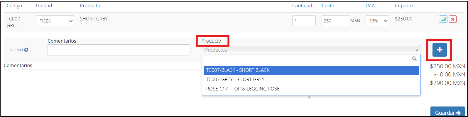 Product selection