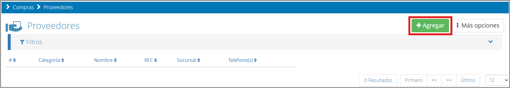 Agregar proveedor