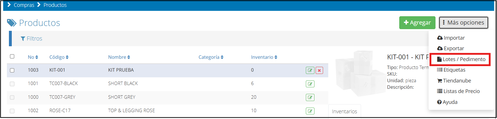 Lots / Import Documents