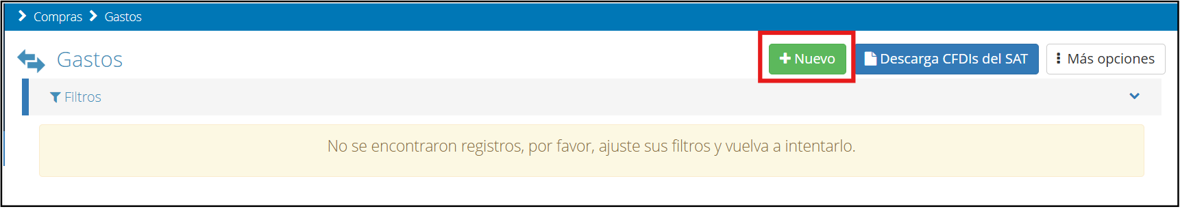 Nuevo gasto