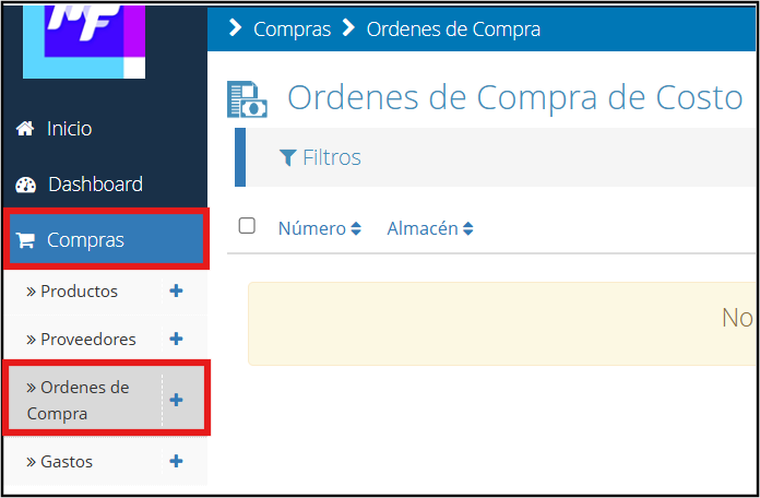 Ordenes de compra