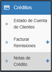 Notas de crédito