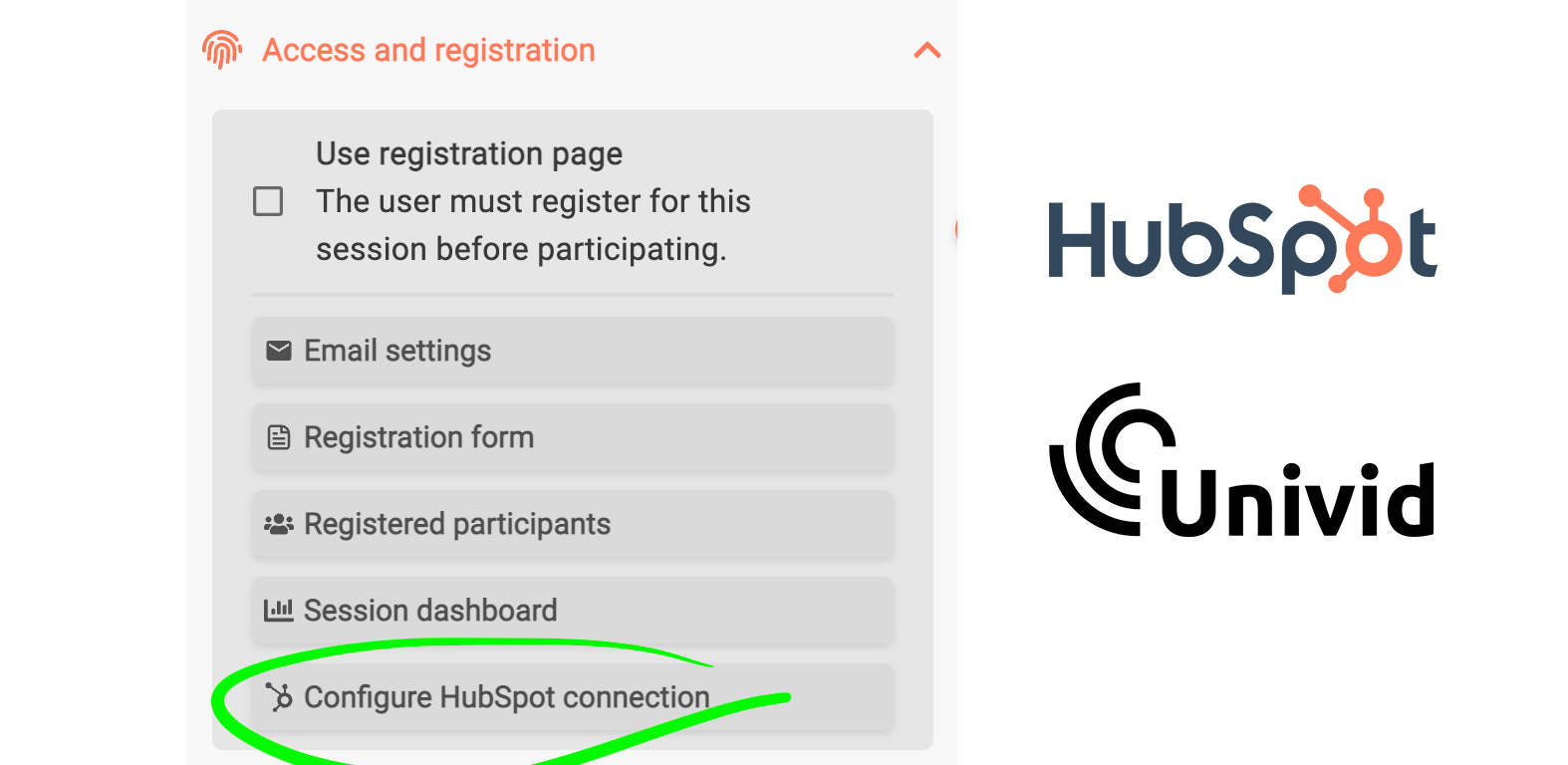 hubspot-integration-univid-sidebar