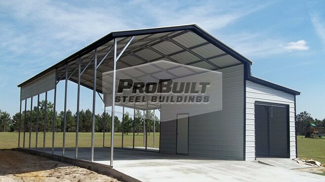 related image - 20x46 Vertical Roof RV Carport