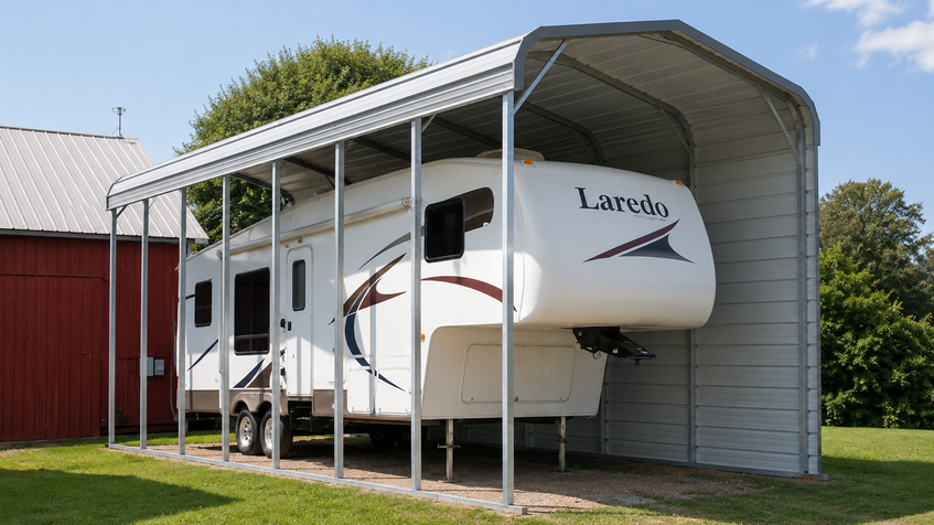 12x35 RV Metal Carport