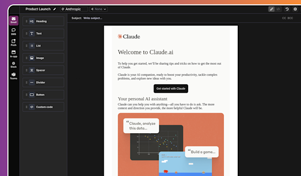 Template design for notification content creation