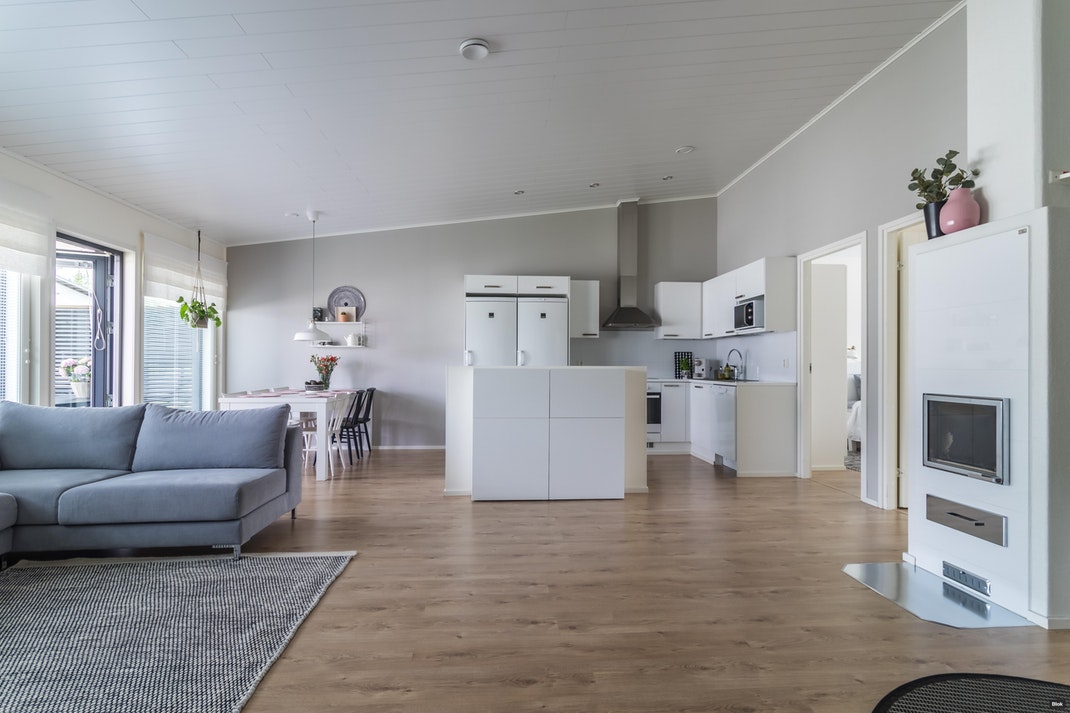 lounatuulentie 16 – living room and kitchen
