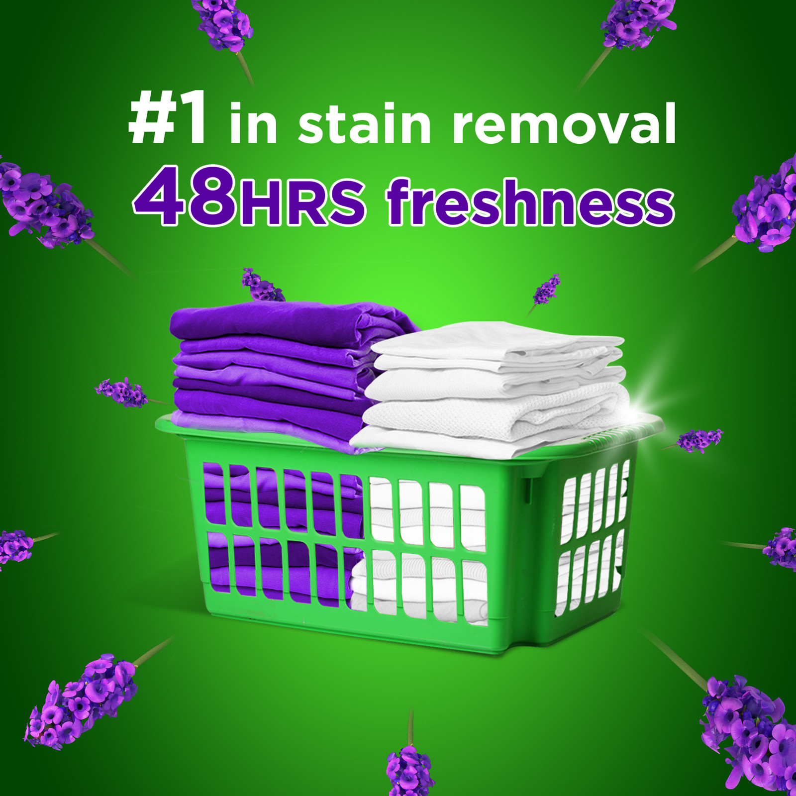 #1 in stain removal - 48hrs freshness