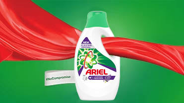 The innovative Ariel Gel with its concentrated formula and color-lock technology.