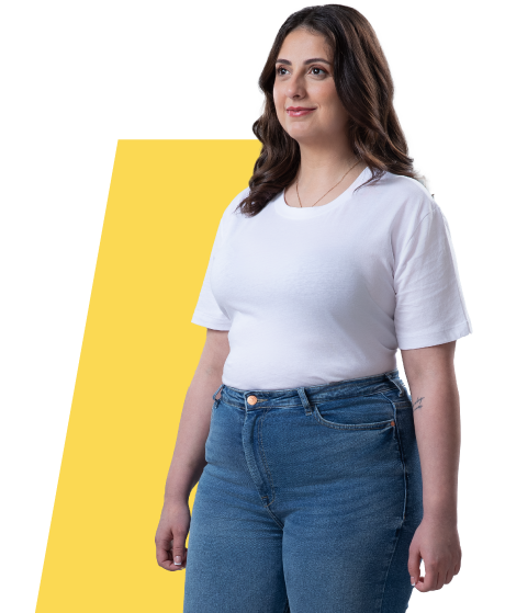 Imagem de um mulher que vive com obesidade