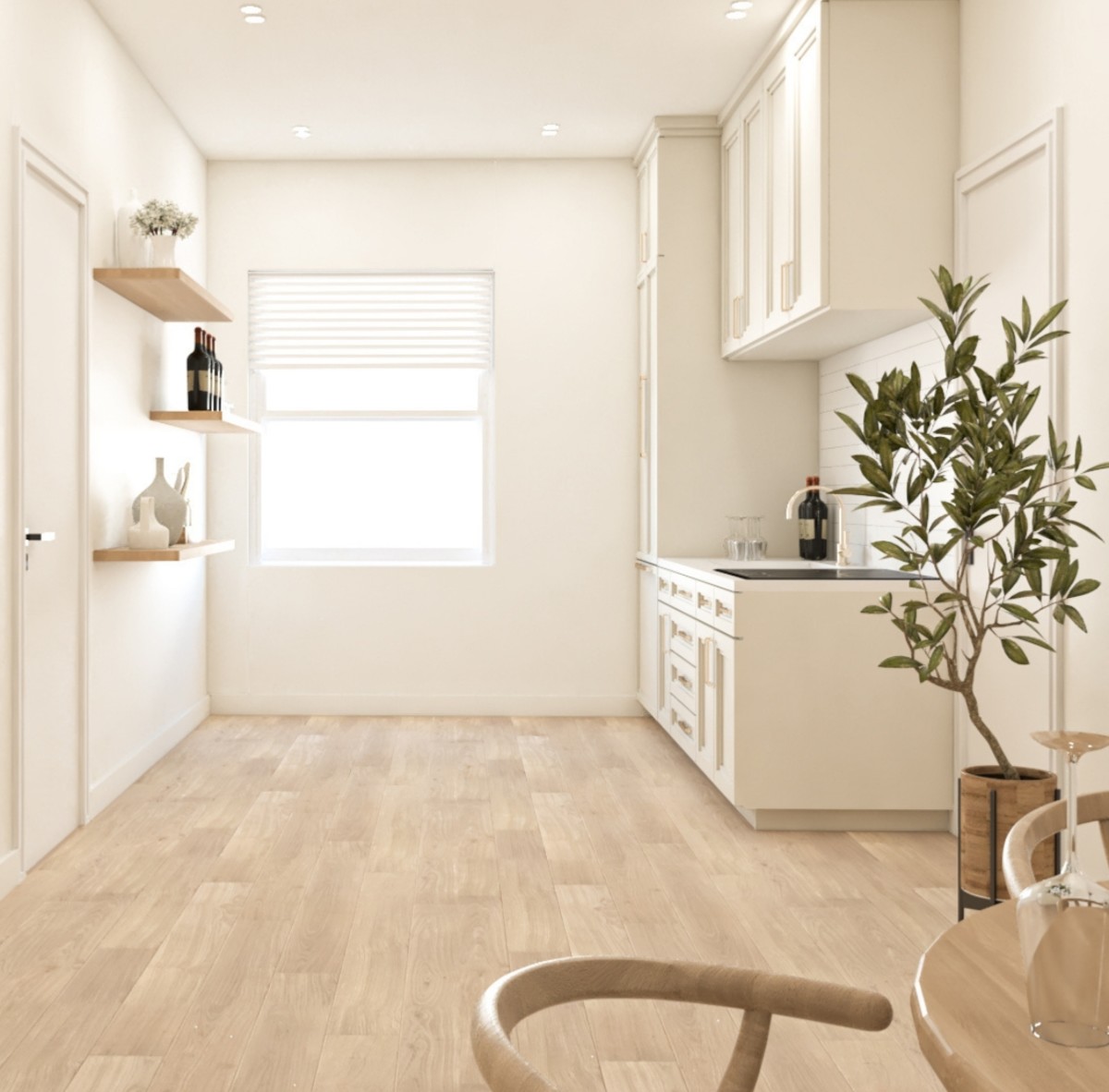 Kitchen render side view