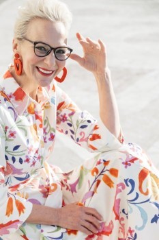 An elderly lady that is happy because she found the right Medicare Supplement Plan for her