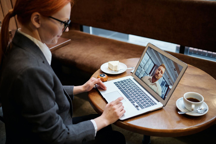 A woman researching how Direct Life Insurance works.
