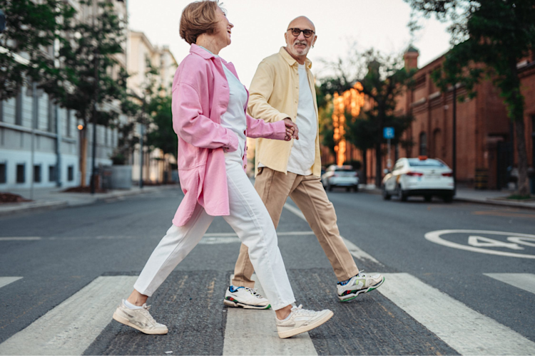 An elderly couple that is happy because they have Life Insurance.