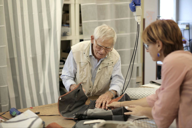An elderly man receiving care that is covered by Medicare.