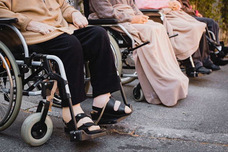 People in wheelchairs who have Medicare coverage.