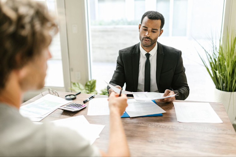 A person signing up for Supplement Life Insurance.