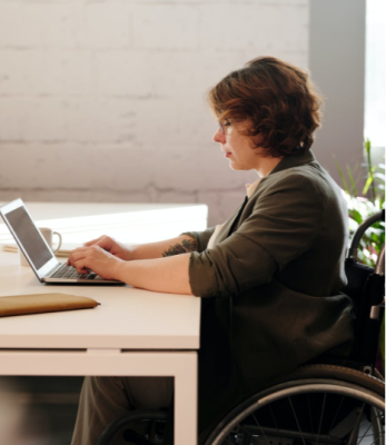 A woman reviewing which insurance plan is best for her.