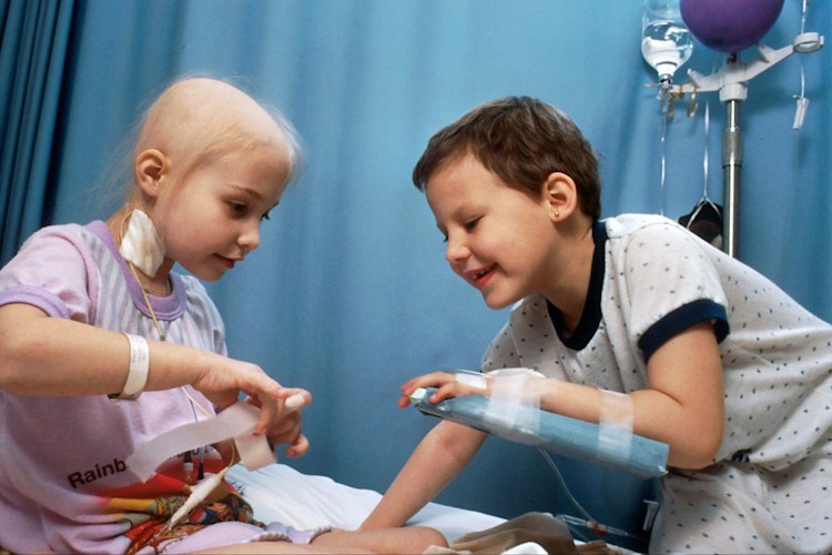 Two sick children whose medical bills will be covered by their Life Insurance.