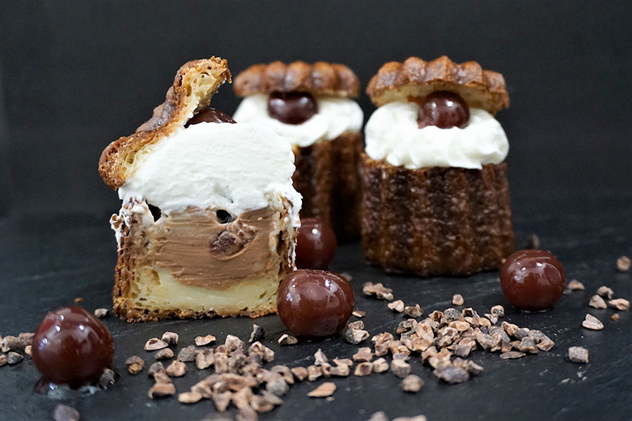 Cannelé fourré Cream’lé Forêt Noire Pâtisserie San Nicolas Bordeaux