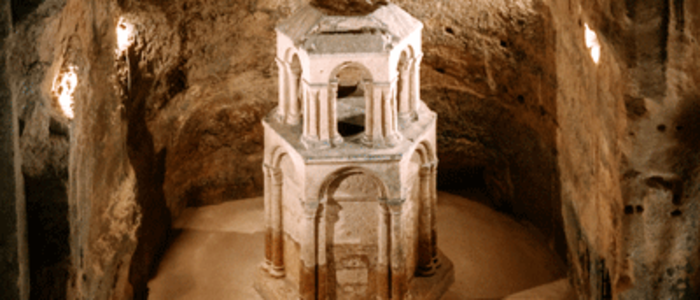 Aubeterre - monolithic church - Salt in our hair