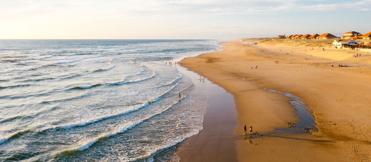 Coucher de soleil sur la plage de Vieux-Boucaux Coucher de soleil sur la plage de Vieux-Boucaux