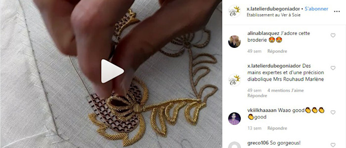 Stage de broderie à l'Atelier du Bégonia d'Or