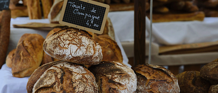 Bread in the market of Sarlat-la-Canéda