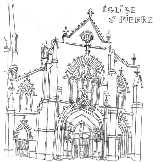Sketching a path through the heart of Bordeaux