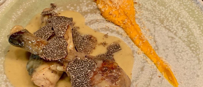 Fricassée de pintade à la truffe noire
