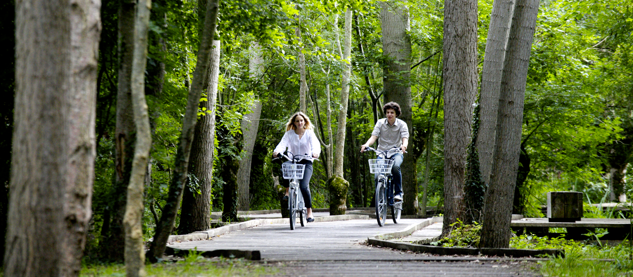 Promenade à vélo electrique à La Garette-Sansais dans le Marais Poitevin