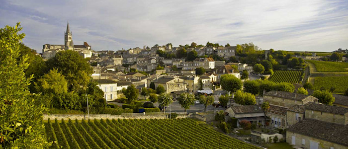 Village de Saint-Emilion et ses vignes alentours